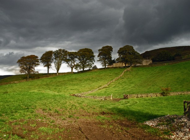 storm clouds over the dales