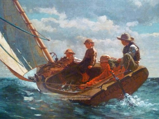 Breezing Up (A Fair Wind) (detail) – Winslow Homer